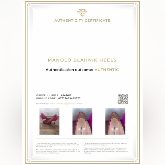 MANOLO BLAHNIK “HANGISI” Fuchsia Satin Jewel Buckle Pumps-Size 6 (AUTHENTICATED) - Picture 16 of 16